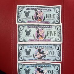 1987 And 88 Disney Dollars 