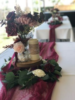 Wedding Decorations (Burgundy, Blush, White)