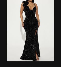 Black Sequins Dress