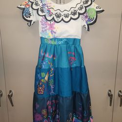 Disney Store Mirabel Encanto Costume Dress Girls Size 9-10 Halloween Dress Up