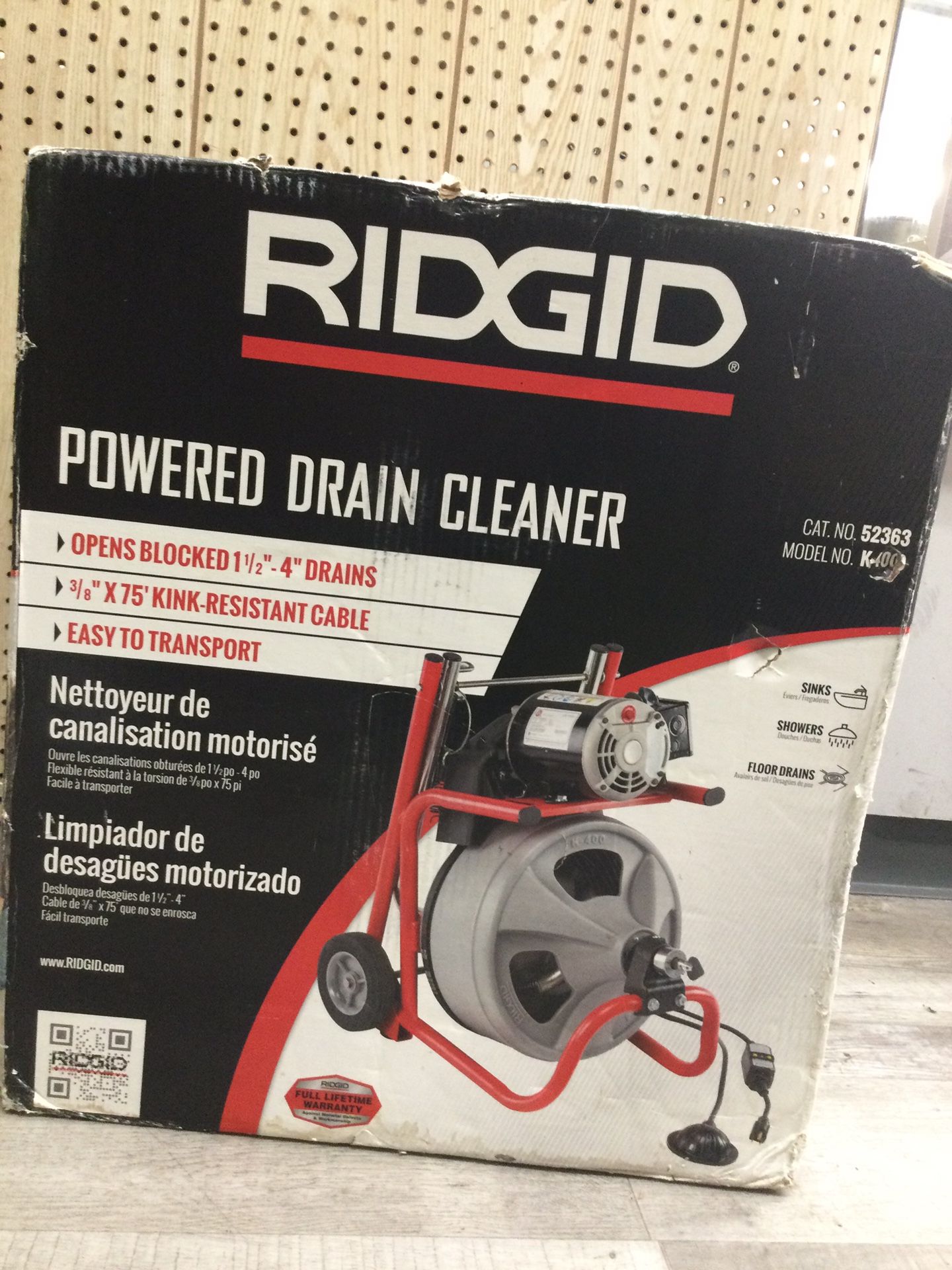 Ridged Powered Drain Cleaner