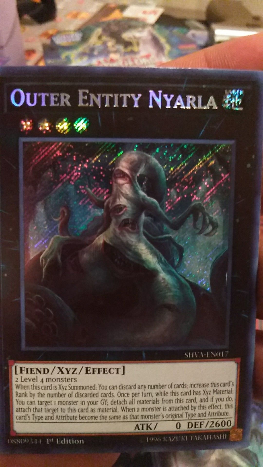 YUGIOH OUTER ENTITY NYARLA SECRET RARE MINT CONDITION!!!