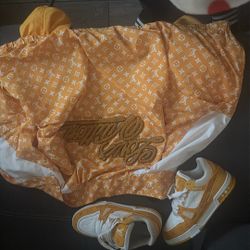 $450 Louis Vuitton Jacket & Shoes Size 12