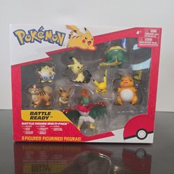 Official Pokémon Battle Figure Multi-Pack 8 Figures Jazwares PKW2687 New Sealed