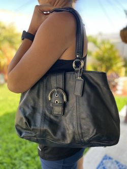 Black Coach Soho F1875 Leather on sale Satchel!