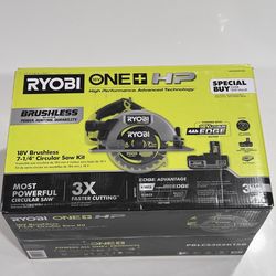 RYOBI ONE+ HP Brushless 7-1/4” Circular Saw + High-Performance 4.0Ah Battery! 🔥