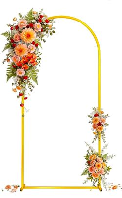 8 FT Wedding Arch Backdrop Stand, Heavy Duty Metal Wedding Arch Frame for Ceremony, Reinforced Balloon Arch Stand for Birthday Party & Shower