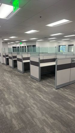 Set of 9 cubicles.