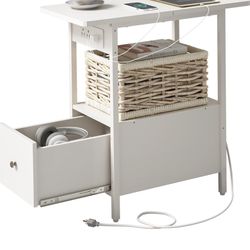 End Table with Charging Station