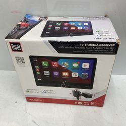 Dual Electronics 10.1" Touchscreen Car Stereo Receiver with Wireless Apple CarPlay & Android Auto – Includes Single & Double DIN Adapters, Bluetooth, 