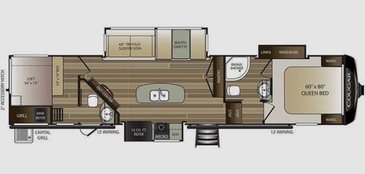 2022 keystone cougar 364Bhl 5th wheel camper