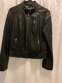 Black medium levis faux letter jacket