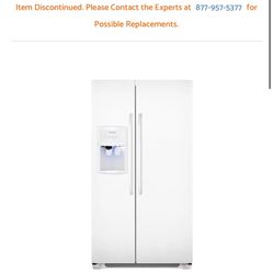 Frigidaire 25.6 Cu. Ft. Side-by-side Refrigerator: White