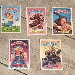 Vintage Garbage Pail Kids Collectible Stickers (Lot of 5)