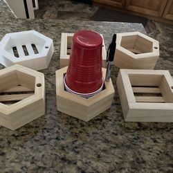 Handcrafted Wooden Cup Holders (Parties, Large Crowds)