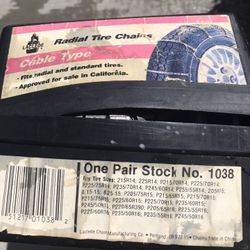 Tire Cable Chains For Snow- 2 Sizes