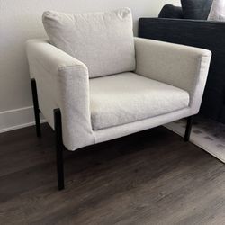 Beige/Grey Armchair