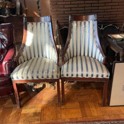 Pair Antique Biedermeier/ Regency Style chairs 