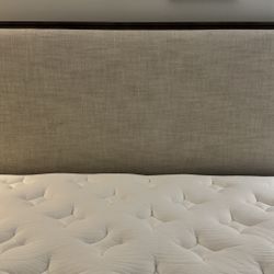 California King Upholstered Bed + Mattress – $1,000