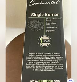 Continental Electric Single Burner CE23309