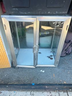 Glass cabinet no shelves
