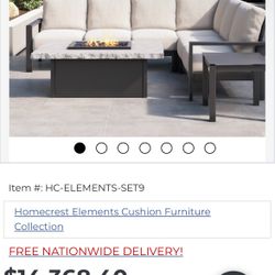 Homecrest Grace Modular L-Sectional Aluminum Frame Lightweight -FREE DELIVERY                   