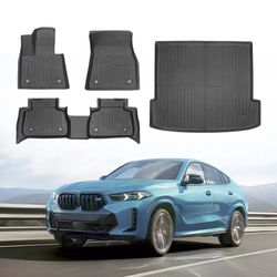 CARTIST Floor Mats + Cargo Liner for 2020–2026 BMW X6 G06 – Black
