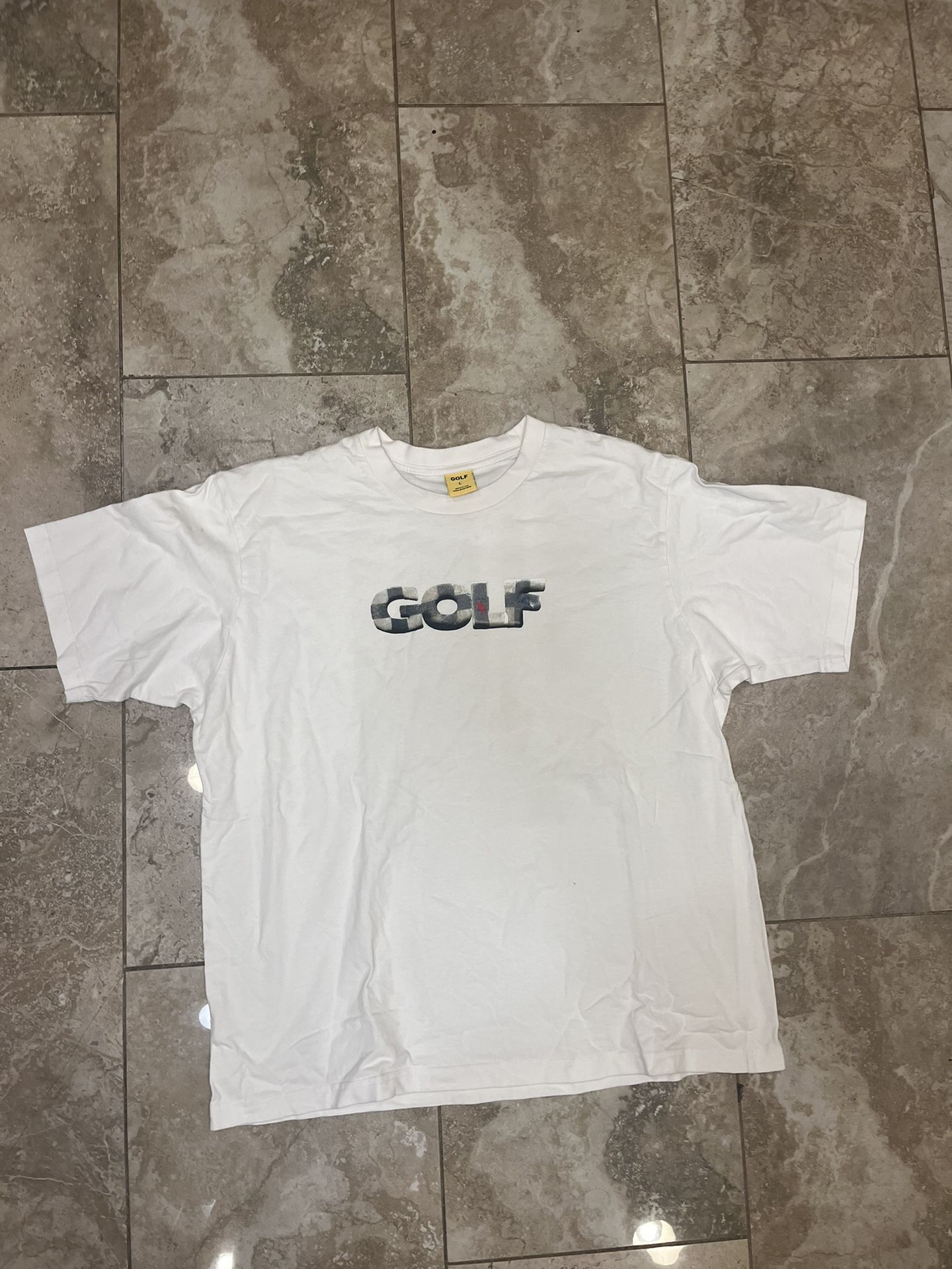 GOLF WANG Bricks Tee White Size Large