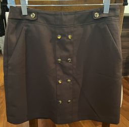 Chocolate Brown Skirt Embellishments Small Size 4