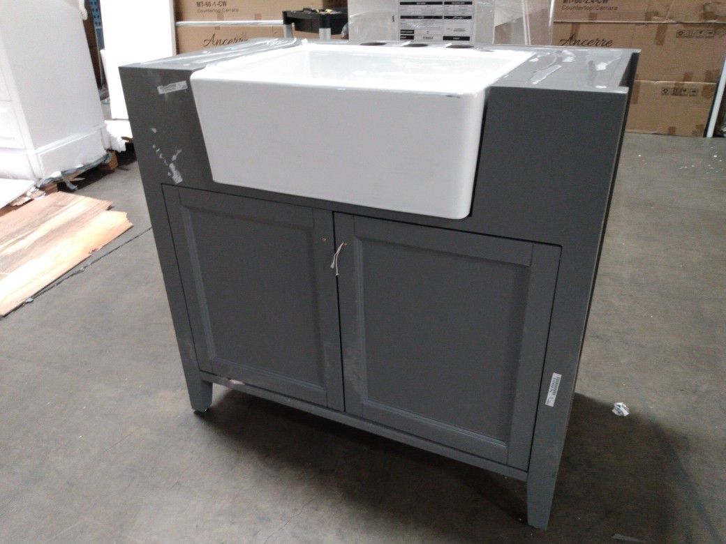 36" Sapphire Gray Bath Vanity OU182 for Sale in Rancho Cucamonga, CA