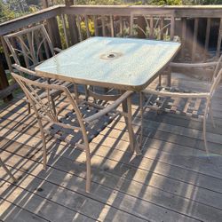 Outdoor Patio, Set Tables, Chair, Dining Set