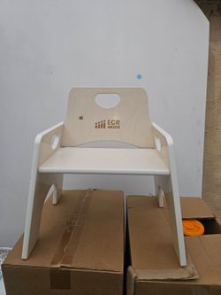 ECR 4KIDS Stackable Wooden Toddler Chair, 10in Seat Height