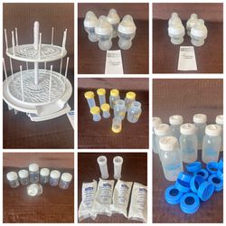 Baby Bottles & Drying Rack - Tommee Tippee, Medela, EvenFlo, Avent 