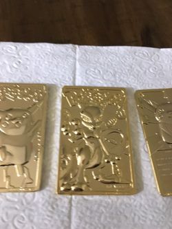 Gold Pokemon cards collection