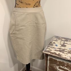 Halogen Taupe/Cream Pencil Skirt w/pockets Sz 6