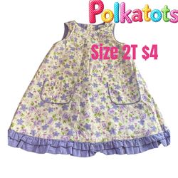 DRESS 👗 GREAT CONDITION GIRLS SIZE 2T ❤️❤️M18 042426