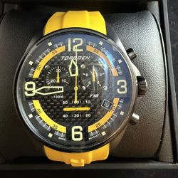 Brand New Torgoen Watch T18 Yellow Silicone Strap