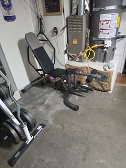 Leg Press & Bicep Work Out Bench