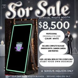 Luxury Mirror Photo Booth . White