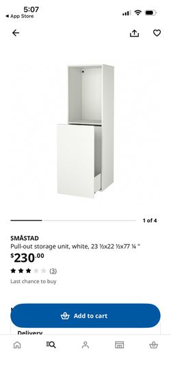 2 - IKEA brand pull out storage units. Dimensions in the pics