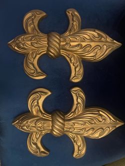 Fleur de Lis wall decor ceramic 10”