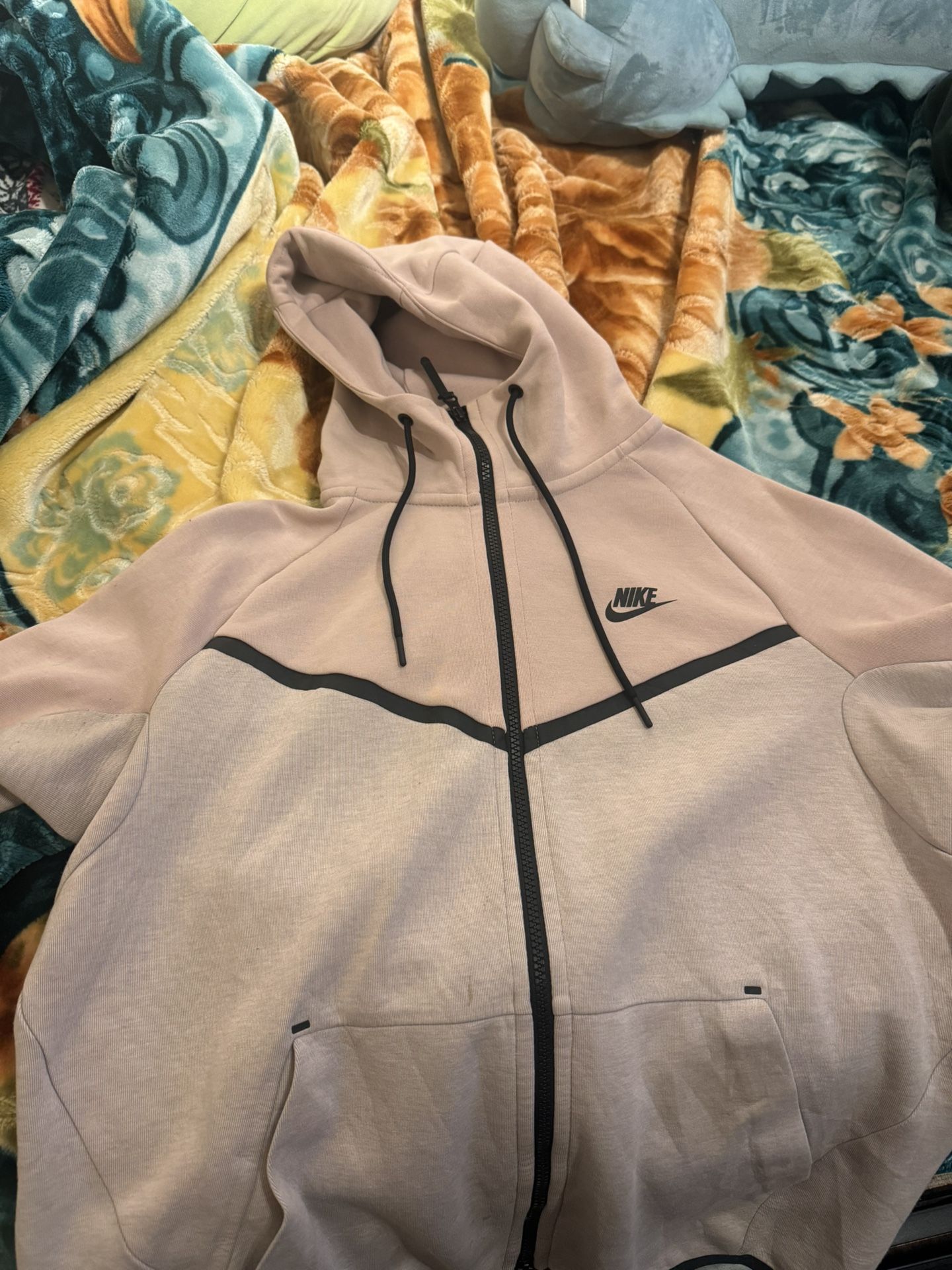 Pink And Grey Nike Tech Fleece 