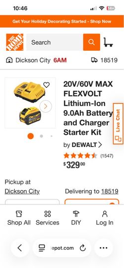 DEWALT 20V/60V FLEXVOLT 9.0Ah Battery and Charger Kit