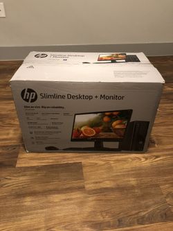 Hp Slimline desktop and monitor