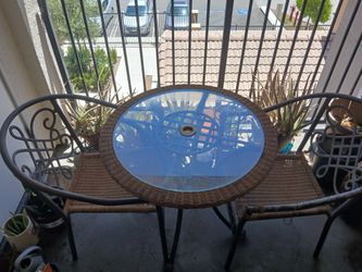 Cast iron patio table and chairs