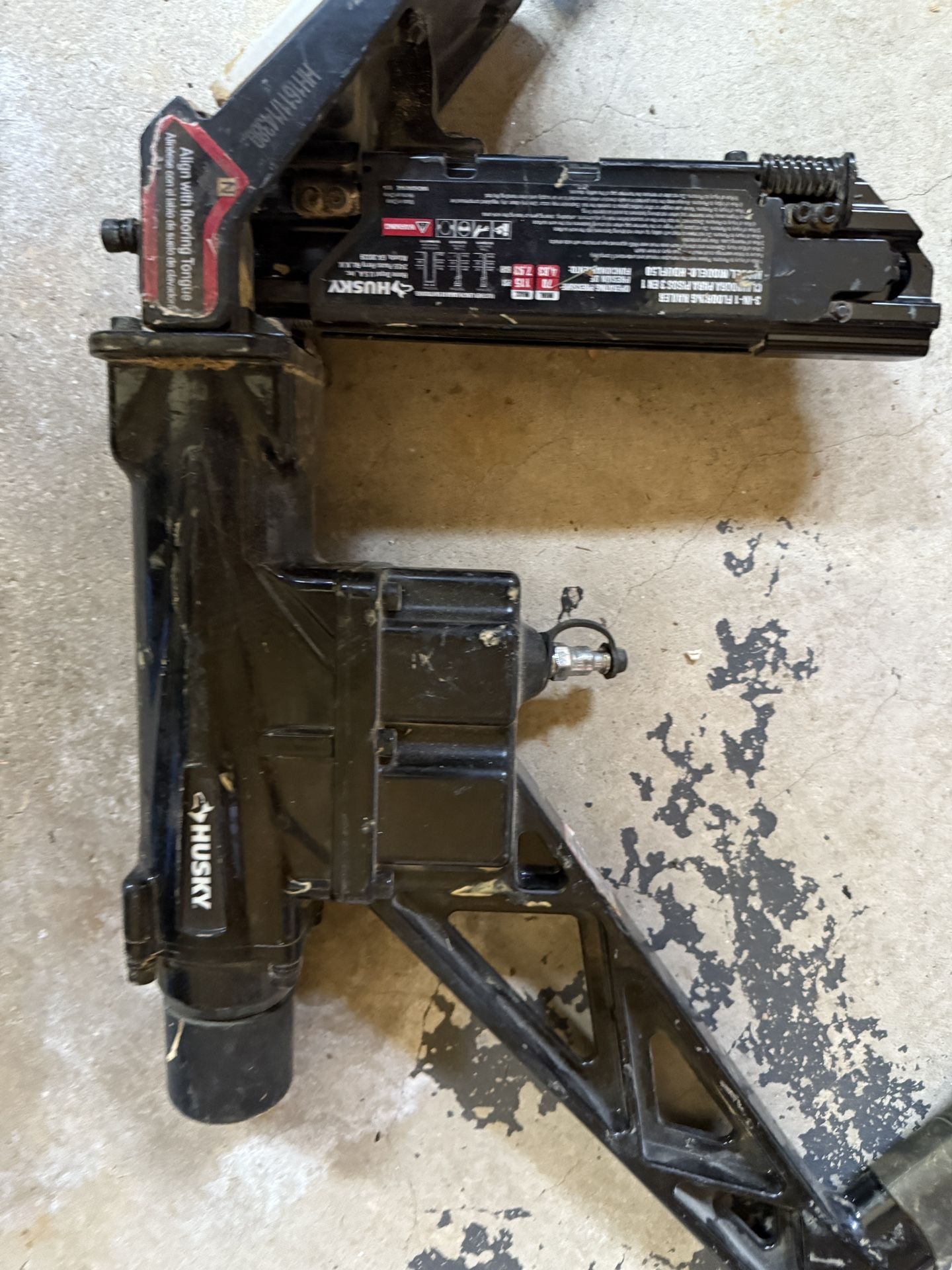 Husky 3 in 1 floor nailer, $25 cash. Must meet in person for delivery.