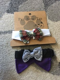 Dog holiday bow ties
