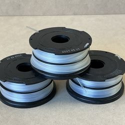 BLACK+DECKER 0.065 in. x 40 ft. Replacement Dual Line Automatic Feed Spool AFS for GH700 and GH750 Electric Trimmer/Edger (3-pack)