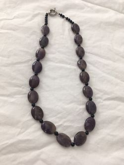 Purple stone necklace