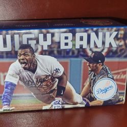 Puigy Bank", a collectible coin bank featuring former Los Angeles Dodgers outfielder Yasiel Puig. 
It was a stadium giveaway (SGA) item for fans atten
